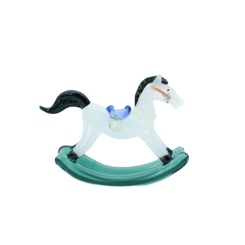 Handmade Glass Rocking Horse Ornament