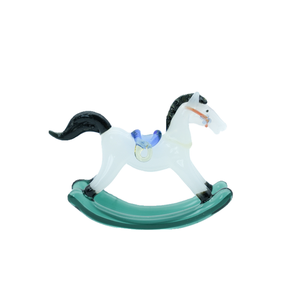 Handmade Glass Rocking Horse Ornament