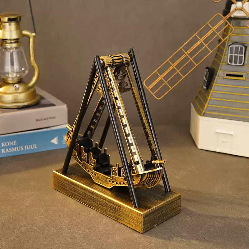 Swinging Pirate Ship Perpetual Motion Desk Toy