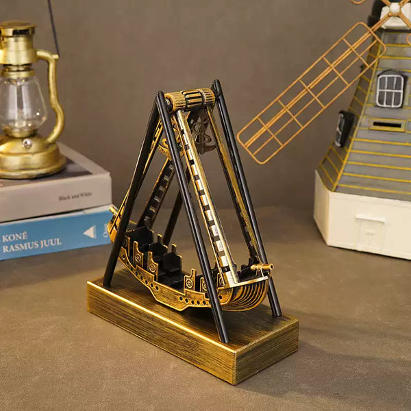 Swinging Pirate Ship Perpetual Motion Desk Toy