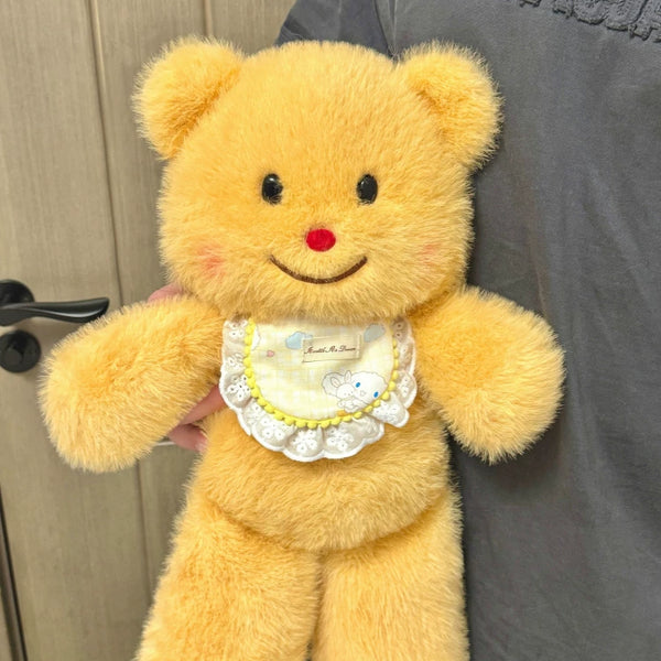 Running Cream Bear Plush Cushion