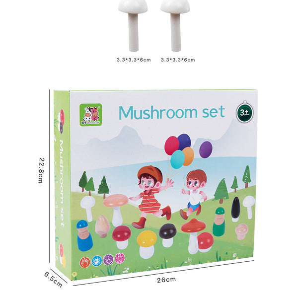 Wooden Mushroom Foraging Set - Magnetic Sorting Toy