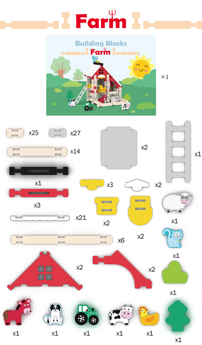 Little Architect Wooden Village Building Sets