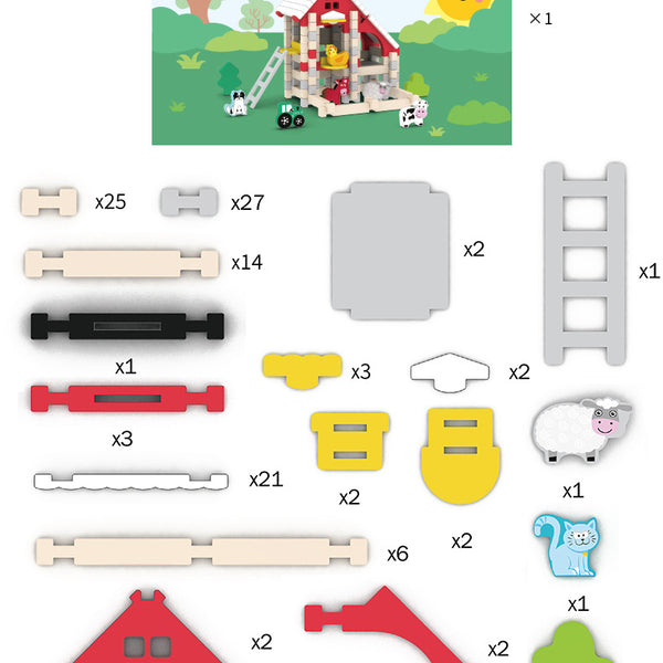 Little Architect Wooden Village Building Sets