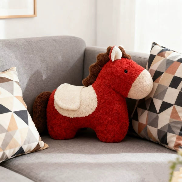 Lucky Red Horse Plush Mascot