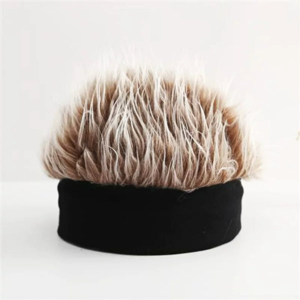 Spiky Faux Hair Beanie Hat