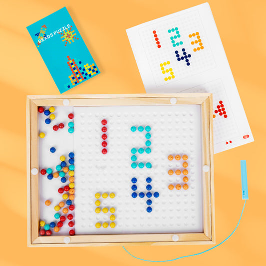 Wooden Magnetic Bead Puzzle Board – Creative Fine Motor Skill Toy