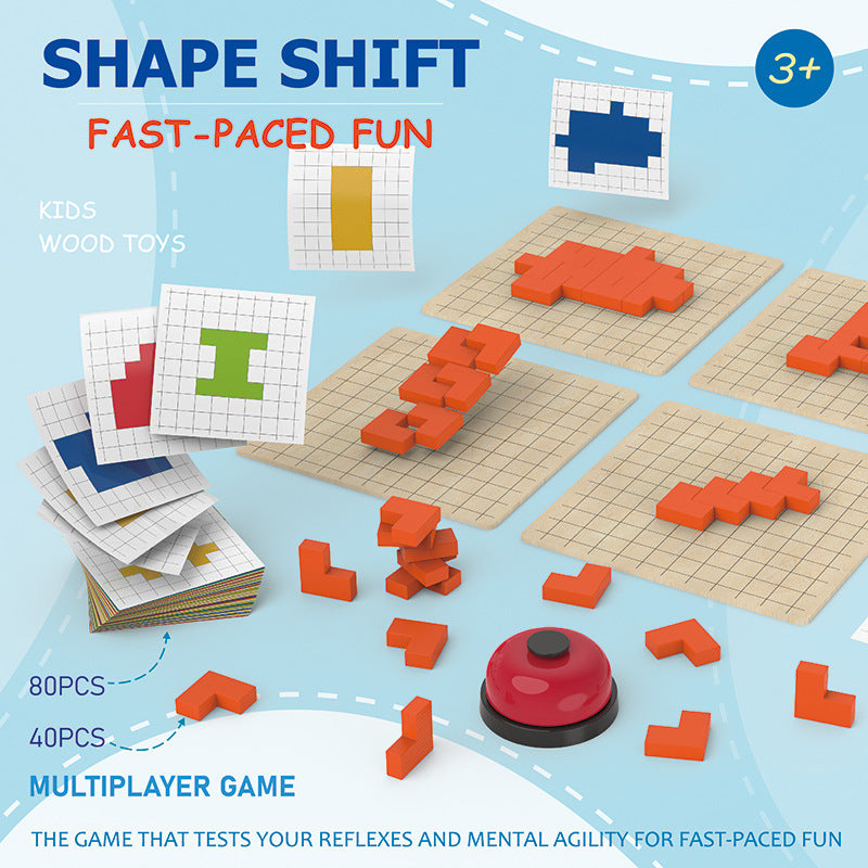 Shape Shift: The Fast-Paced Wooden Pattern Race