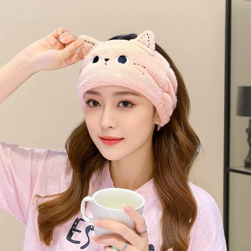 Plush Cat Ear Spa Hairband