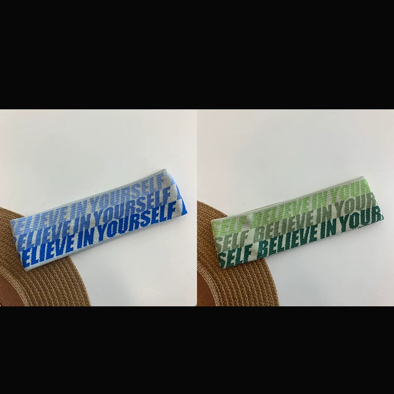 Sporty Lettered Elastic Headband