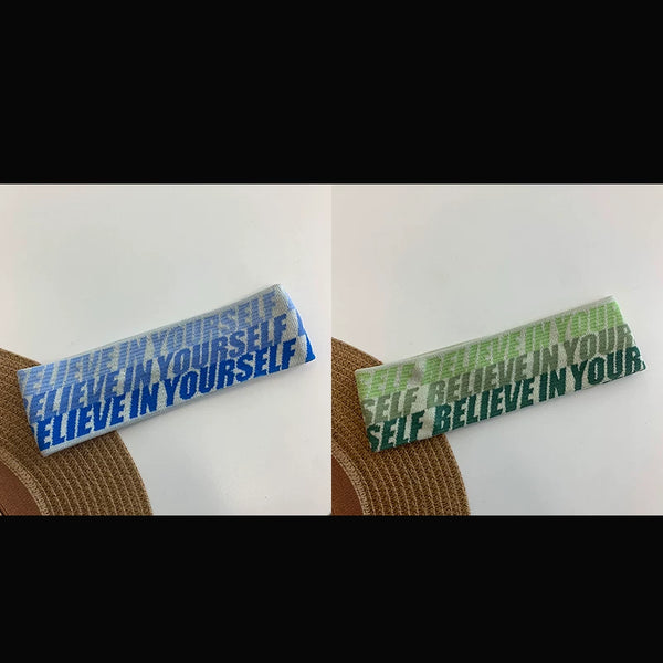 Sporty Lettered Elastic Headband