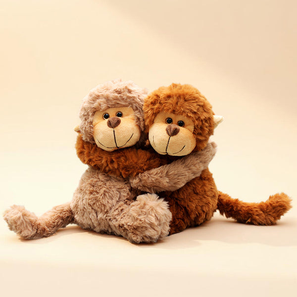 Hugging Monkey Plush Duo – Soft Cuddly Twin Set