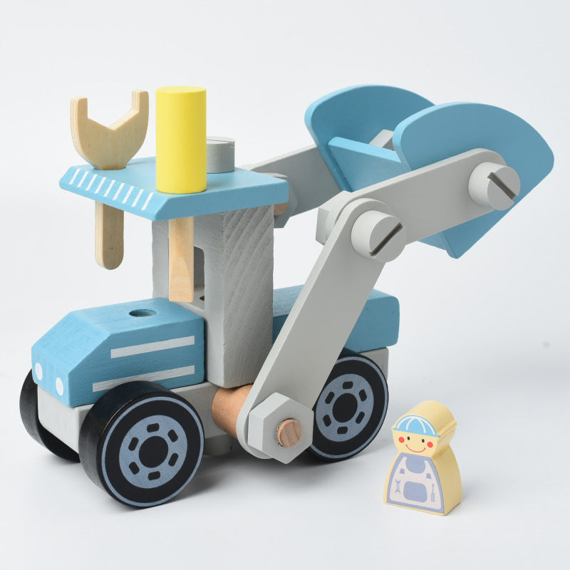 Build-Your-Own Wooden Construction Vehicle Set