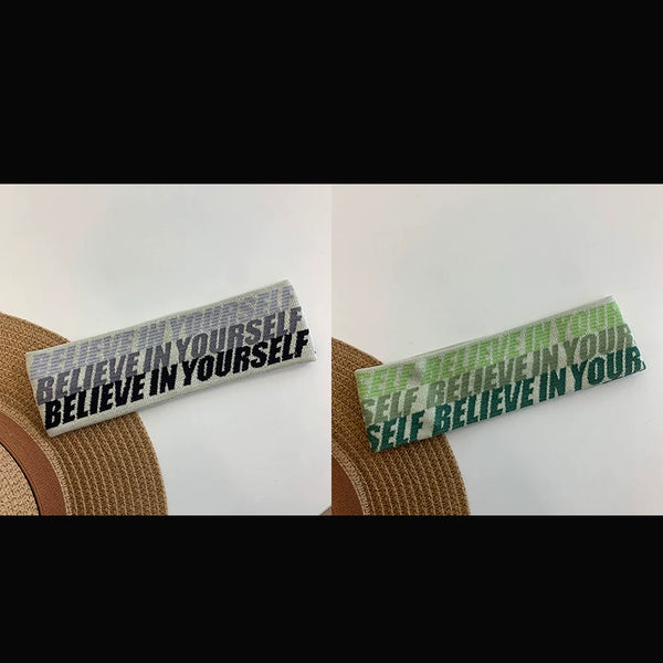 Sporty Lettered Elastic Headband