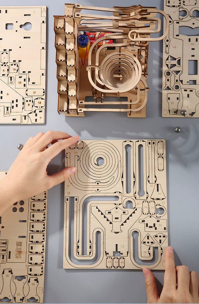 DIY Wooden Marble Run Kit - Cloud Ladder
