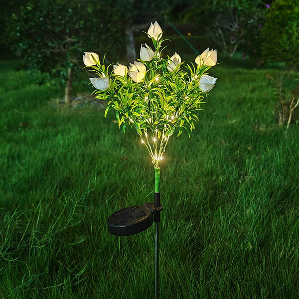 Solar LED Gardenia Flower Garden Stake