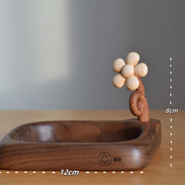 Kinetic Flower Wooden Trinket Tray