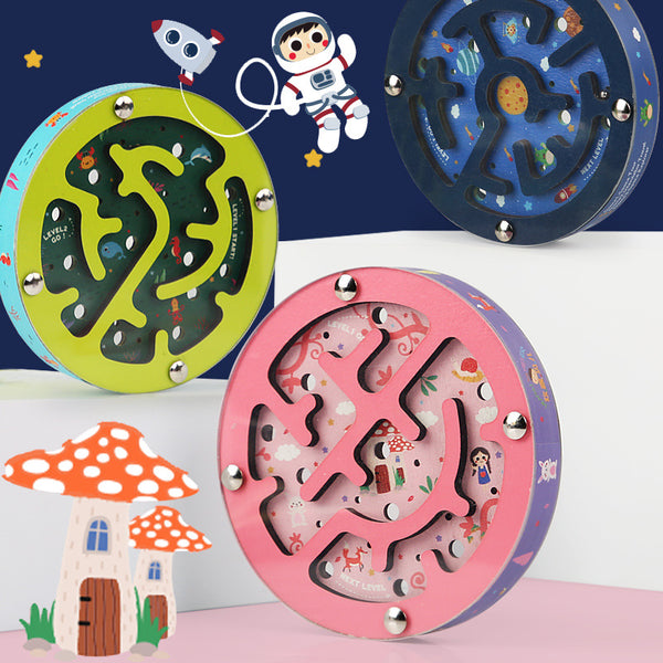 Double-Sided Wooden Pocket Maze | Travel & Quiet Time Toy