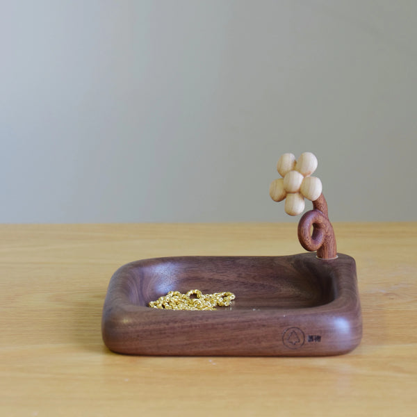 Kinetic Flower Wooden Trinket Tray