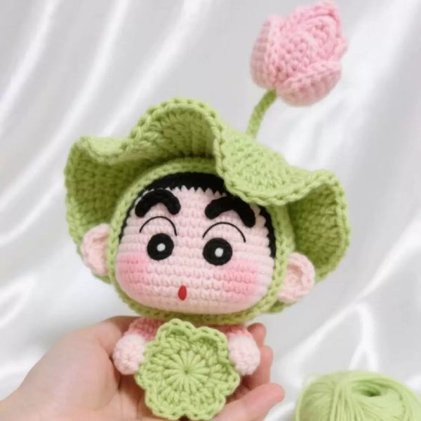 Hand-Knitted Cartoon Boy Figure