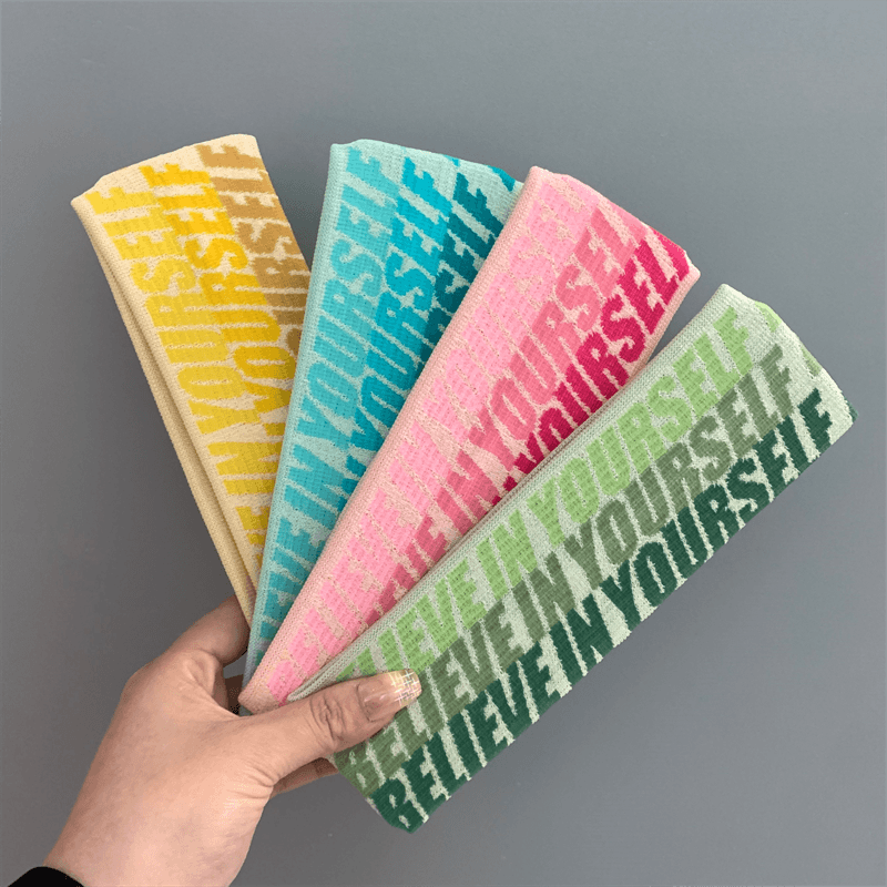 Sporty Lettered Elastic Headband
