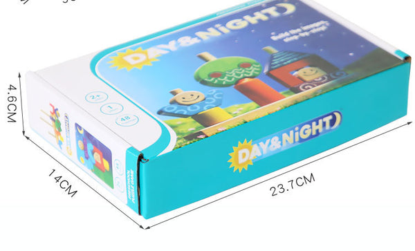 Day & Night Wooden Logic Blocks – 48 Creative Challenges