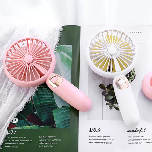 Portable Handheld Fan with Integrated Bluetooth Speaker