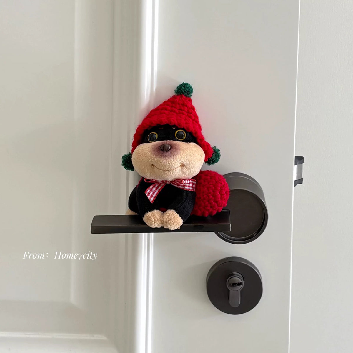 Plush Bee Puppy Door Handle Decoration