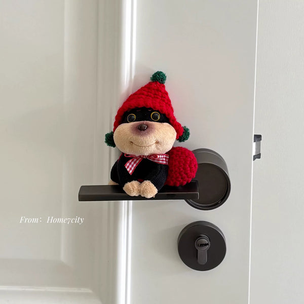 Plush Bee Puppy Door Handle Decoration