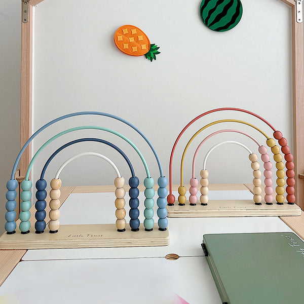 Wooden Rainbow Abacus & Counting Toy