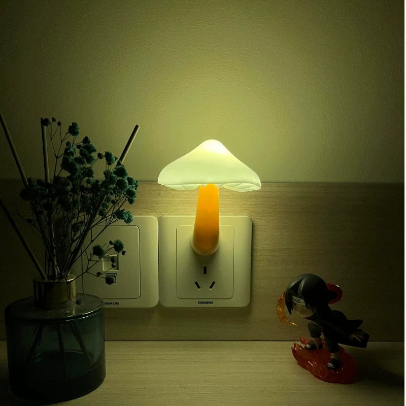 Cute Mushroom Plug-In Sensor Night Light