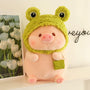 Plush Piglet Doll with Character Hoods