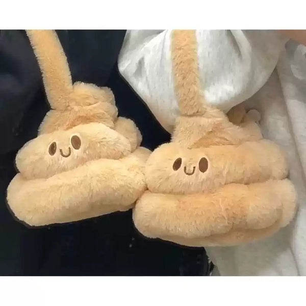 Smiling Poop Plush Handbag