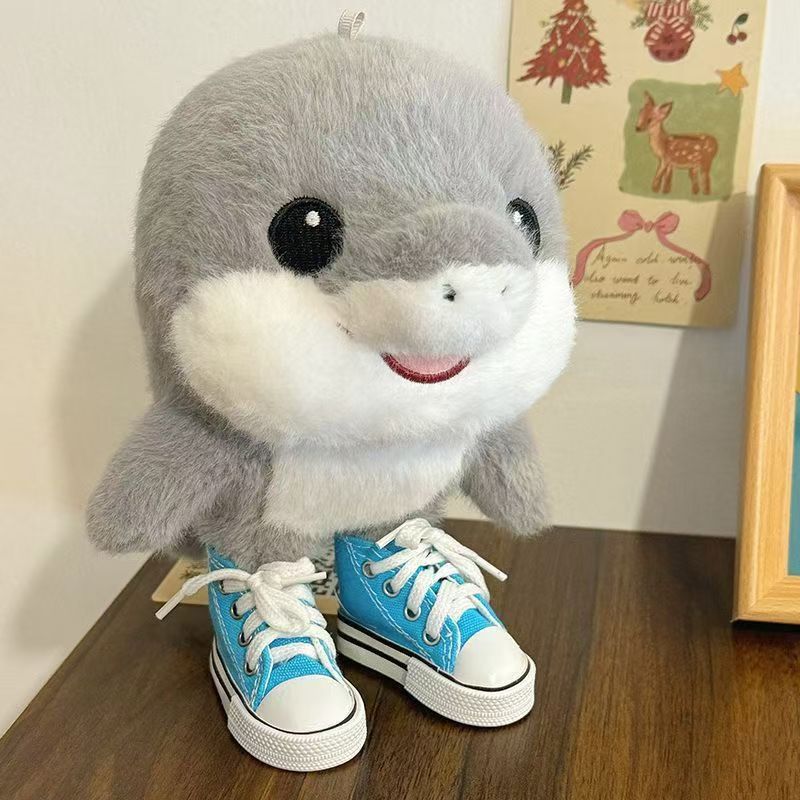 Soft Shark Plush in Canvas Sneakers