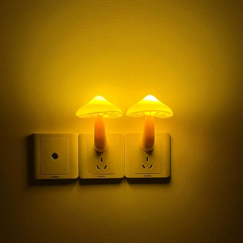Cute Mushroom Plug-In Sensor Night Light