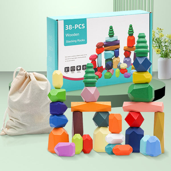 Nordic Wooden Stacking Stones – The 'Zen' Balance Set