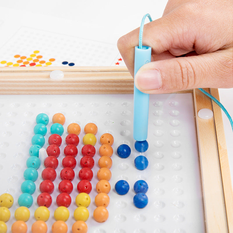 Wooden Magnetic Bead Puzzle Board – Creative Fine Motor Skill Toy