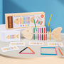 Wooden Fish Bone Color Matching & Fine Motor Skill Set