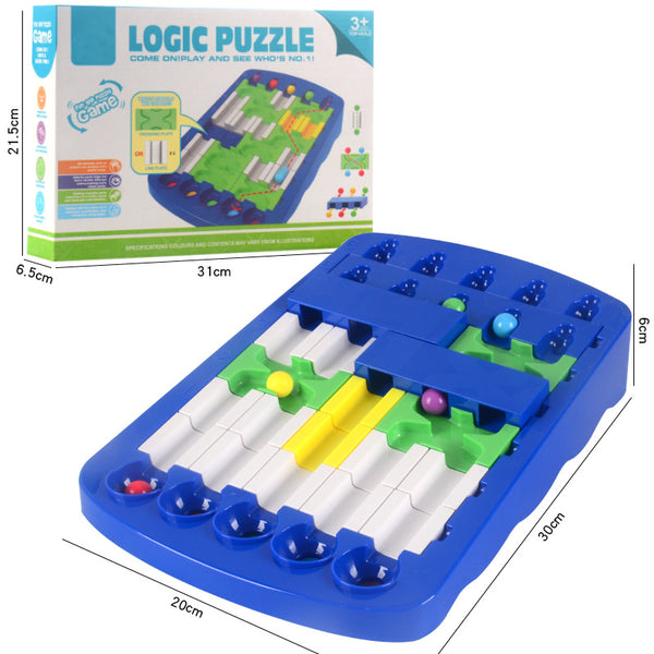 The Logic Maze: Marble Run Builder Game