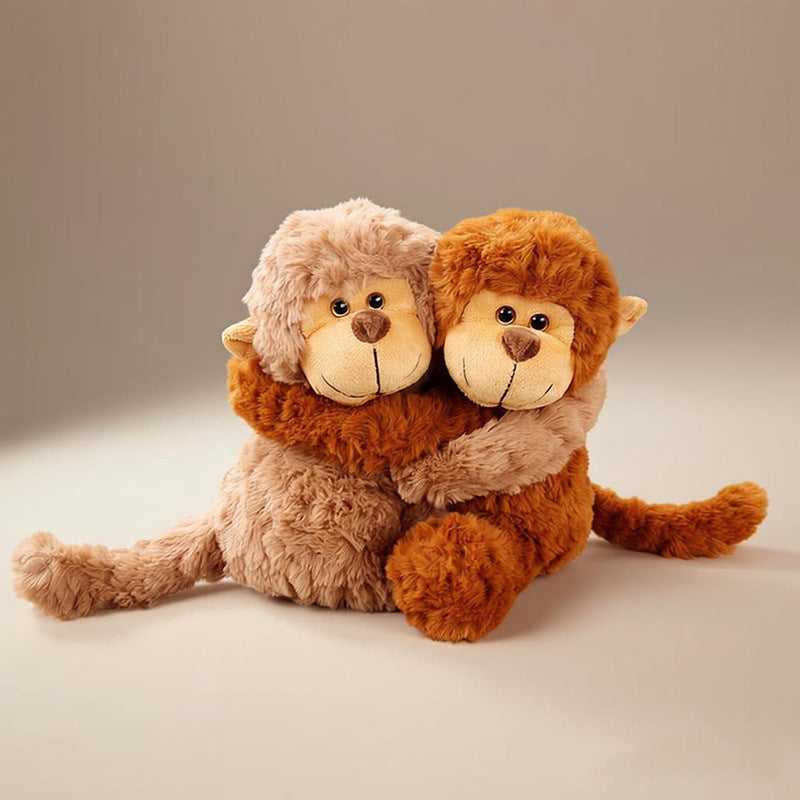 Hugging Monkey Plush Duo – Soft Cuddly Twin Set