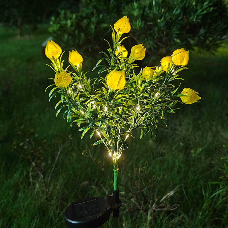 Solar LED Gardenia Flower Garden Stake