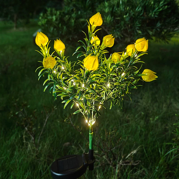 Solar LED Gardenia Flower Garden Stake