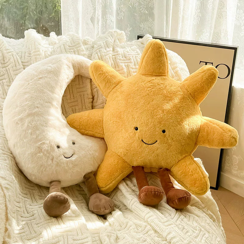 Soft Sun and Moon Plush Cushion