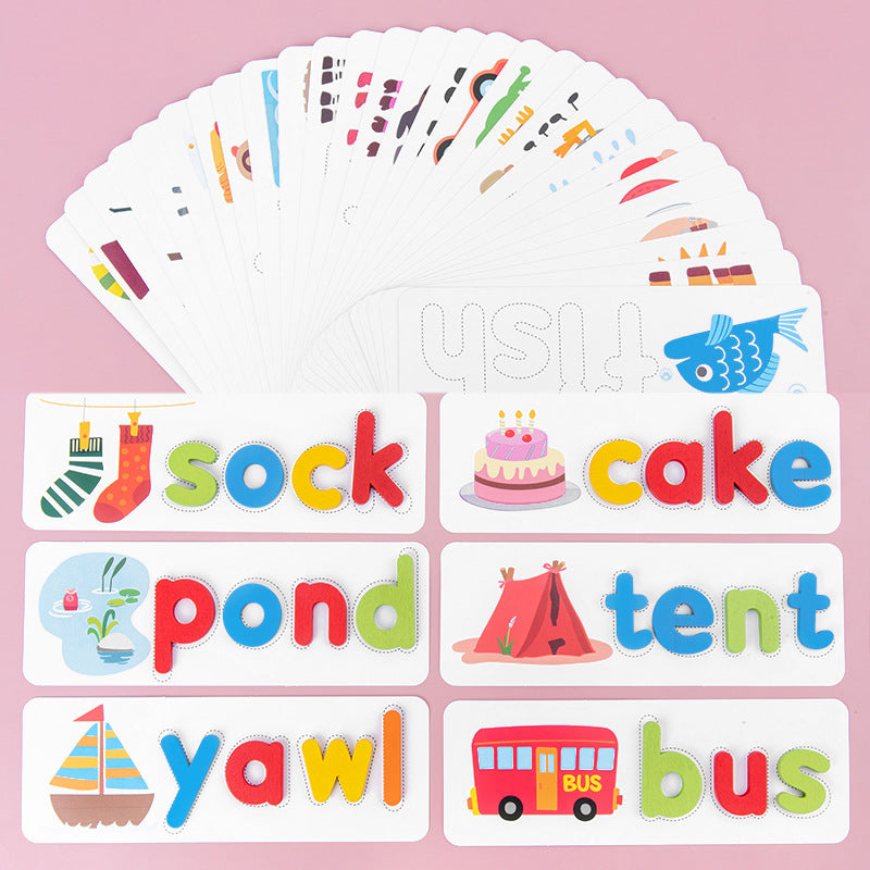 Wooden Spelling Game & Alphabet Matching Set
