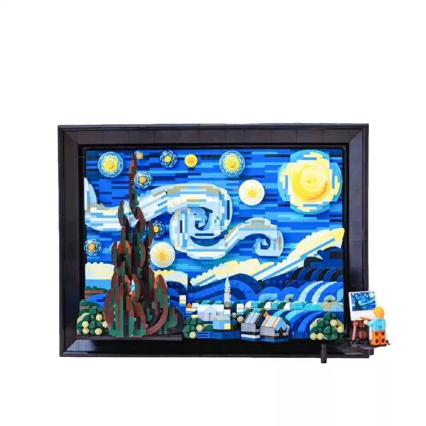 Starry Night Building Block Art Painting