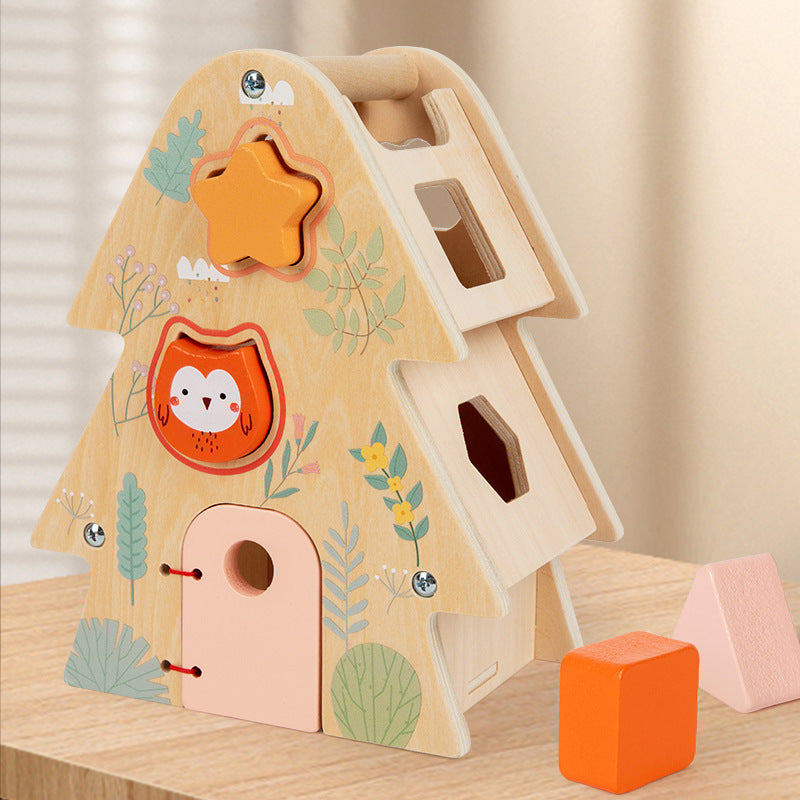 The Big Tree Wisdom House – Wooden Shape Sorter & Storytelling Set