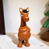Hand-Carved Painted Wooden Horse Figurine FantastiKurios