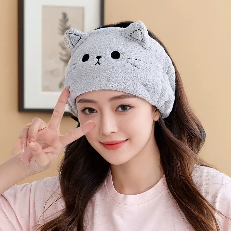 Plush Cat Ear Spa Hairband