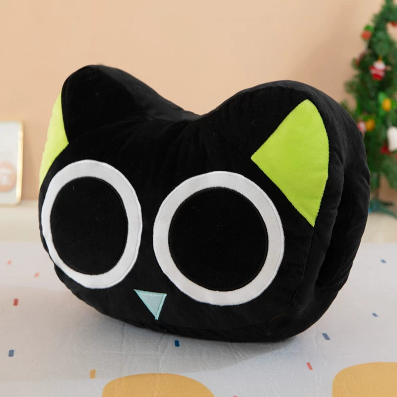 Black Cat Hand Warmer Plush Cushion