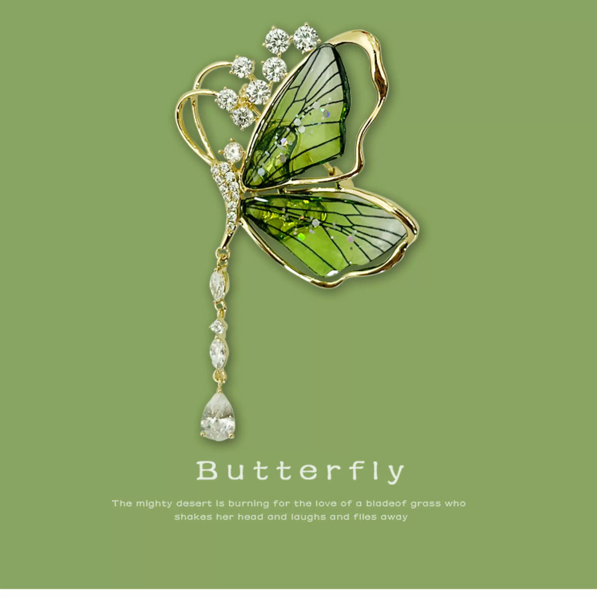 Butterfly Brooch in Velvet Gift Box